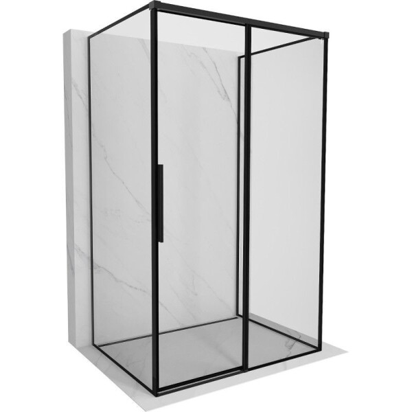 MEXEN/S - Rox-3S sprchový kout 3 stěnný , posuvný pravá 155 x 110, černá okraj, černá 8C2-155-110-70-70-3S-P