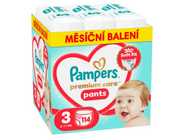 Pampers Premium Care Pants, vel. 3, 114 ks