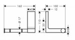 AXOR - Universal Rectangular Držák toaletního papíru, chrom 42656000