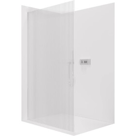 CERANO Sprchová zástěna Walk-in Crystal L/P - 8 mm - bezvzpěrový systém - chrom, rýhované sklo - 90x200 cm