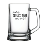 Personalizovaná pivní sklenice - ... protože [doplň si sám] není prdel ...