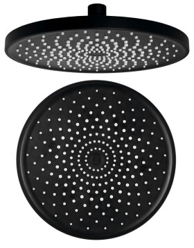 SAPHO - Hlavová sprcha, průměr 220, silikon trysky, ABS/černá mat SK852B
