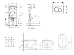 GEBERIT - Duofix Set předstěnové instalace, klozetu Oudee a sedátka softclose, tlačítko Sigma01, černá SANI11CA5173