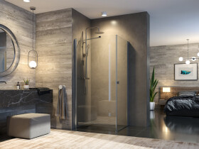 Aquatek GLASS R11 100x80cm CHROM Sprchová zástěna