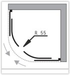 HOPA - Čtvrtkruhový sprchový kout s vaničkou BILBAO - Barva rámu - Chrom/Leštěný hliník (ALU), Rozměr A - 90, Rozměr B - 90, Směr zavírání - Univerzální Levé / Pravé, Výplň - Pear bezpečnostní sklo - 5 mm OLBBIL90CP