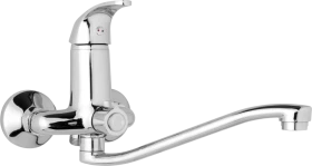 JB Sanitary Nástěnná umyvadlová a sprchová baterie SLIM, rozteč 100 mm, otočný přepínač v těle, bez příslušenství, S ramínko 250 mm A10 34 20