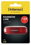 Intenso Rainbow Line 128GB červená / Flash disk / USB 2.0 / čtení 32 MB/s / zápis 6,5 MB/s (3502491)