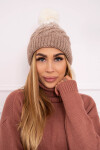 Fleecová čepice Ilona K218 beige+ecru UNI