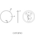 CERANO - Koupelnové LED zrcadlo Blanco, akrylátový rám - bílá lesklá - Ø 70 CER-541636