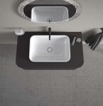 DURAVIT - Happy D.2 Plus Umyvadlová mísa zápustná, 60x40 cm, bez přepadu, bílá/antracit mat 2359606100