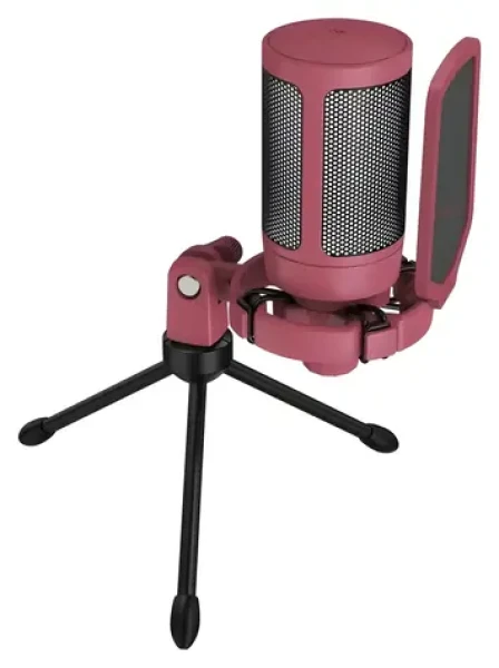 FIFINE A6VR červená / Stolní mikrofon / Kardioidní / RGB podsvícení / USB-C / stativ (A6VR)