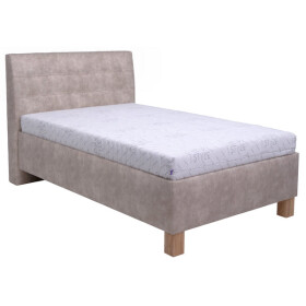 Čalouněná postel Victoria 140x200, béžová, včetně matrace