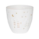 Räder Porcelánový svícen Poetry Houses, bílá barva, porcelán