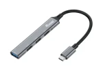 Equip 4-Port USB-C Hub černá / USB hub / 1× USB-A 3.2 + 3× USB-A 2.0 / 5 Gbps / hliník (128961)