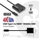 CLUB3D CAC-2504 Adaptér USB-C (M) - HDMI (F) / UHD 4K60Hz / HDR (CAC-2504)