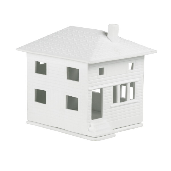 Räder Porcelánový svícen domeček Town Villa, bílá barva, porcelán