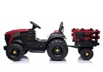 Mamido Dětský elektrický traktor Farmer s vlečkou a lopatou červený