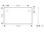 HANSGROHE - Xarita Lite Q Zrcadlo s LED osvětlením a vyhříváním, 70x120 cm, IR senzor, matná černá 54978670
