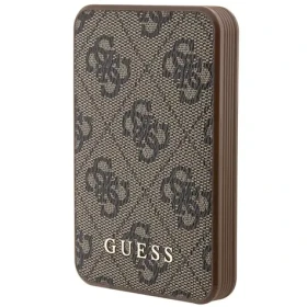 Guess PU 4G Leather 5000mAh hnědá / Powerbanka / 15W (GUPB5LP4GEGW)