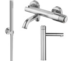 MEXEN/S - Diamond R70 Set umyvadlové a vanové baterie s příslušenstvím, chrom 71513R70-00