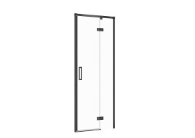 CERSANIT - Sprchové dveře LARGA ČERNÉ 80X195 , pravé, čiré sklo S932-123