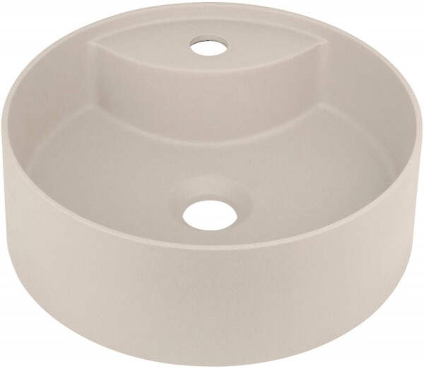 DEANTE - Umyvadlo Silia, béžový granit, s odkládací policí s baterií CQS_5U4B