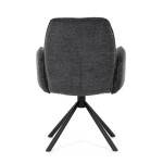 Jídelní židle, černá, hladká látka, DCH-D1330 BK2