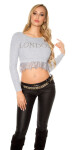 Sexy KouCla crop pulovr "LONDON" Einheitsgroesse