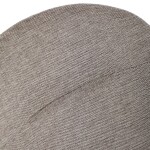 Židle jídelní, béžová látka a tmavě šedá látka v dekoru vintage kůže, černý kov, otočná P90°+ L90° s vratným mechanismem