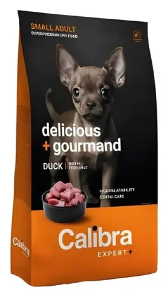 Calibra Dog EXPERT+ Adult Small Delicious+Gourmand kachní 1,5 kg / Granule pro psy / malá a mini plemena / grain free