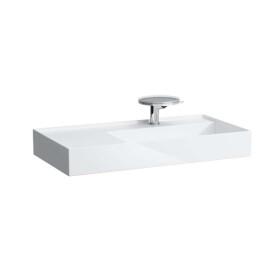 Laufen - Kartell Umyvadlo 90x46 cm, s 1 otvorem pro baterii, SaphirKeramik, s LCC, bílá H8103394001111