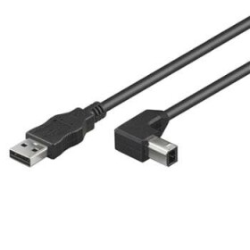 PremiumCord Kabel USB 2.0 A-B se zahnutým USB-B konektorem 90° 5m (ku2ab5-90)