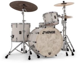 Sonor Momentum Maple 22" 3pc Shell Set Satin Pure White