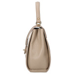 Elegantní dámská kožená kabelka do ruky Alina, tmavě béžová