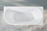 Erga Marina, rohová volně stojící vana 140x70 cm + odtoková zátka, pravá, bílá lesklá, ERG-MARINA-140070R-WH-WH
