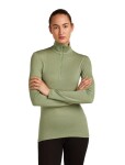 Dámské merino tričko s dlouhým rukávem ICEBREAKER Wmns 260 Tech LS Half Zip, Lichen velikost: XS