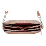 Módní prošívaná dámská koženková crossbody Freay, růžová