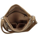 Trendy dámská koženková crossbody kabelka Skyler, béžová