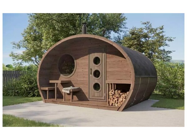 Frodo oválná sudová sauna Thermowood