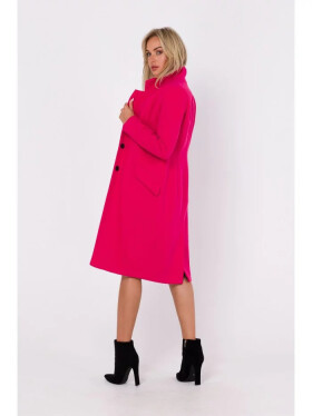 Kabát na knoflíky M758 fuchsiový -Moe S