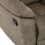 TV a relaxační křeslo s manuálním ovládáním, potah lanýžová látka v dekoru vintage