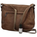 Stylová dámská koženková crossbody kabelka Jacinda new, khaki