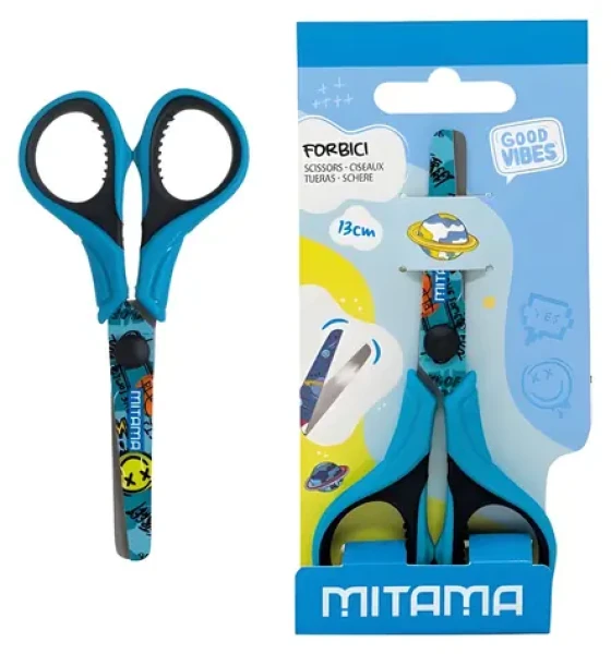 Mitama Good Vibes modrá/černá / Nůžky dětské / 13 cm (61286-90165)
