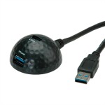 Delock USB 2.0 prodlužovací kabel plochý zahnutý [1x USB 2.0 zástrčka A - 1x USB 2.0 zásuvka A] 1.00 m černá oboustranně zapoji