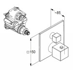 KLUDI - Decus Termostatická baterie pod omítku, pro 2 spotřebiče, chrom 548100575