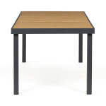 Zahradní stůl 190x90cm, hliník, polywood, šedá, AZT-W1408 GREY