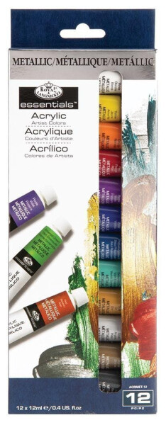 Royal Langnickel Akrylové barvy metalické 12 x 12 ml
