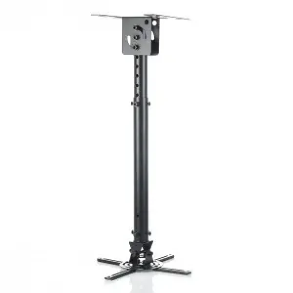 Stropní držák projektoru P-107B černá / Držák projektoru / nosnost 15 kg / rozsah 45-76 cm (RAMART P-107B)