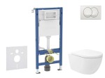 GEBERIT - Duofix Set předstěnové instalace, klozetu Oudee Vortex a sedátka softclose, tlačítko Delta, bílá SANI11CA3180B