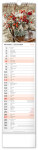 Nástěnný kalendář vázankový/kravata 2026 NOTIQUE - Květiny - Kvety, 12 x 48 cm